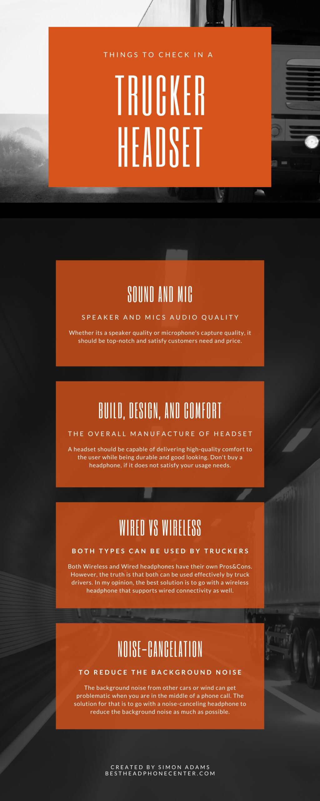 Infographic; Things To Check Before Buying Trucker Headset