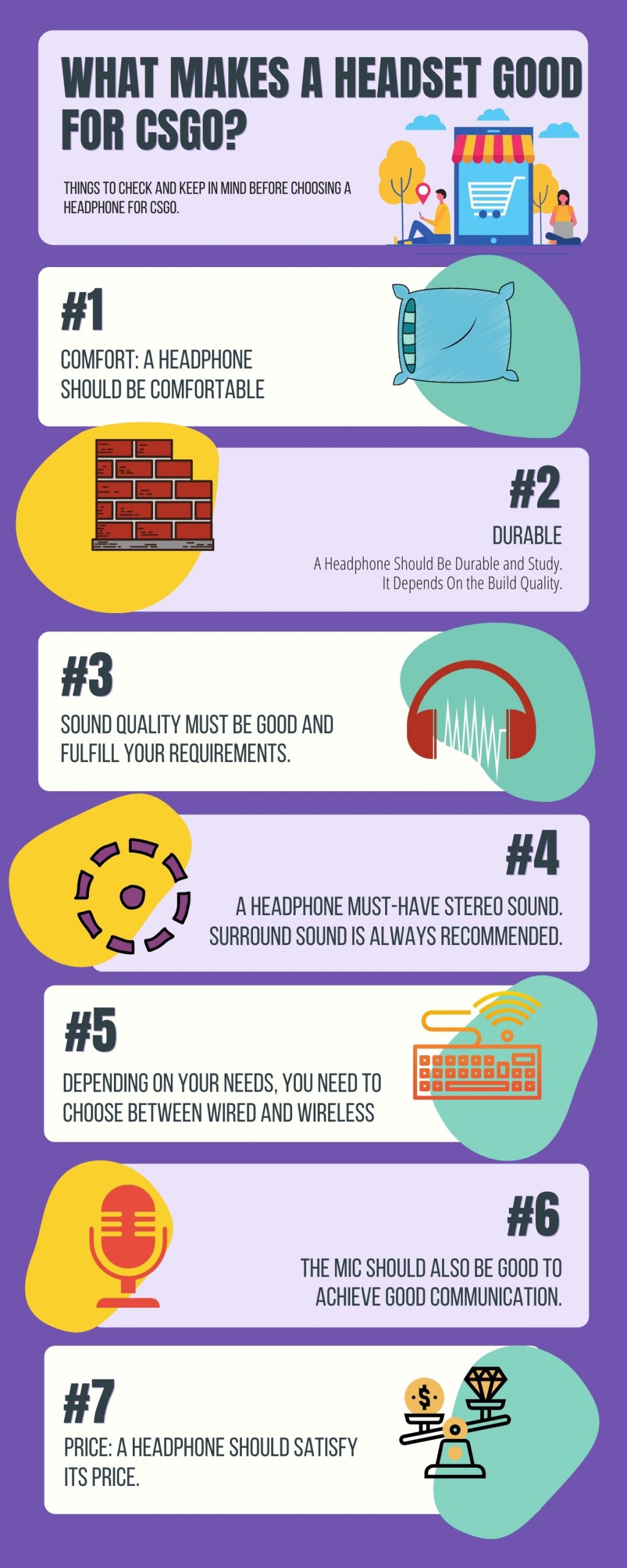 Infographic To Show The Buying Guide On Best Headset For Csgo