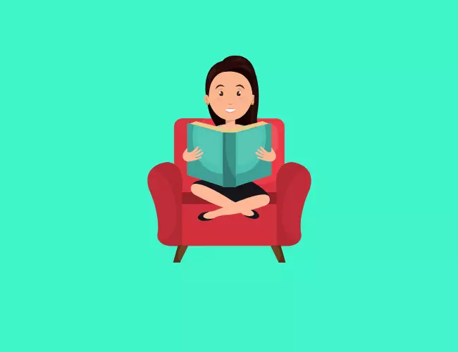 A Women Reading A Book