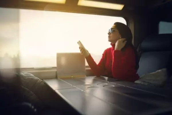 Travelling On A Train